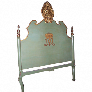 04-cama_verde_xviii Cabecero de cama de época barroca. Siglo XVIII